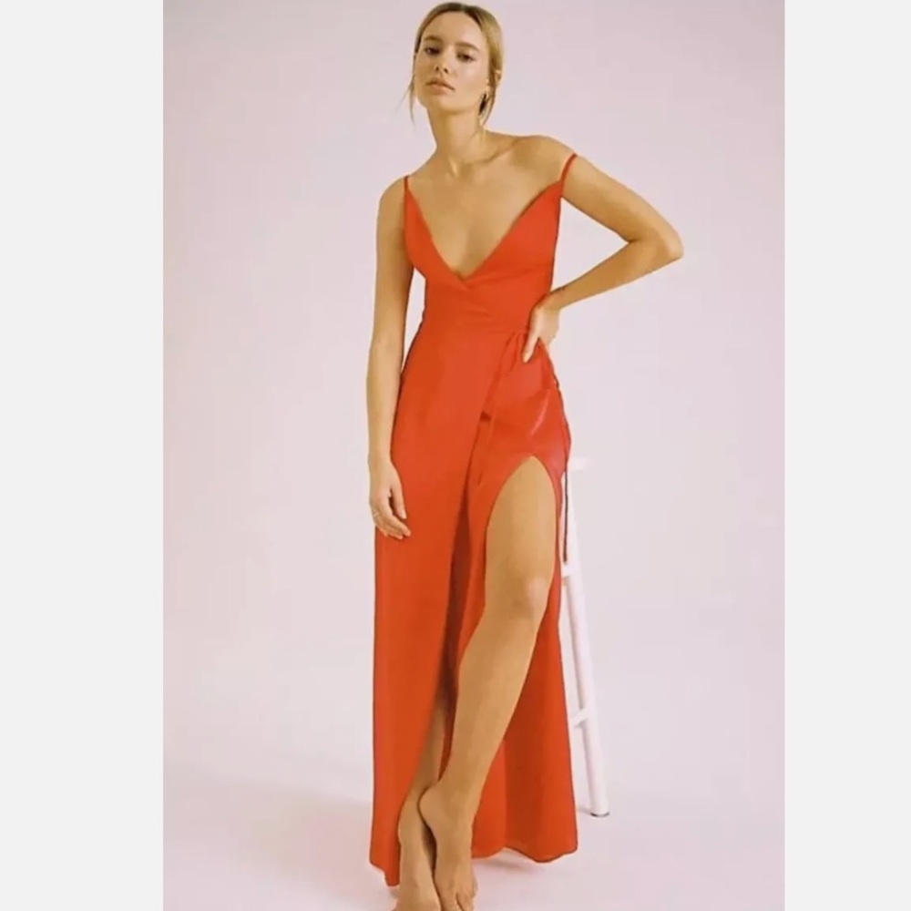 Fame and Partners Red Maxi Dress